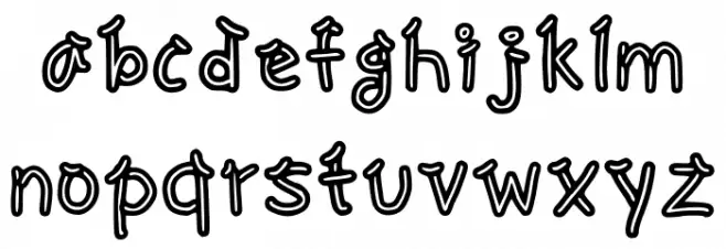 Neon Artisan Regular Schriftart Kleinbuchstaben