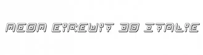 Neon Circuit 3D Italic  フリーフォントのダウンロード