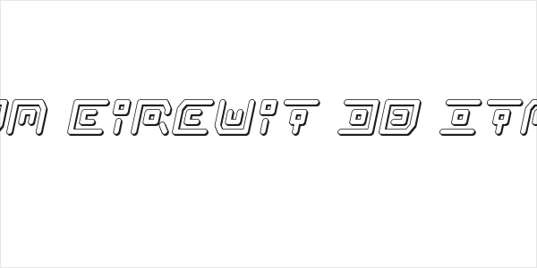 Neon Circuit 3D Italic Logo