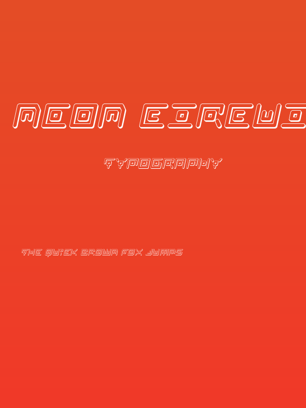 Neon Circuit 3D Italic Poster