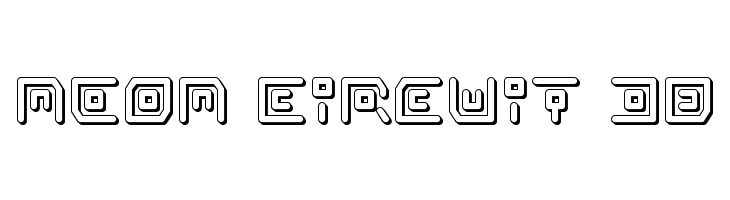 Neon Circuit 3D  フリーフォントのダウンロード