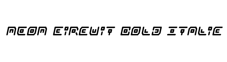 Neon Circuit Bold Italic  免费字体下载