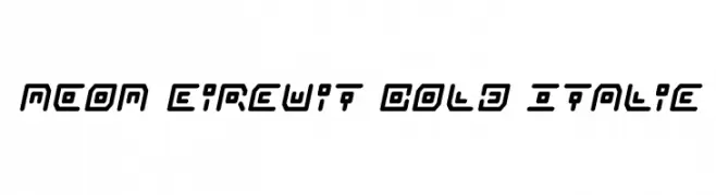 Neon Circuit Bold Italic  Frei Schriftart Herunterladen