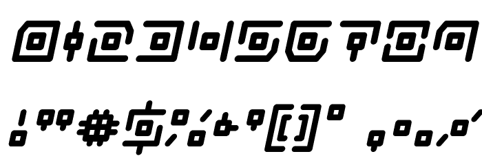 Neon Circuit Bold Italic Font OTHER CHARS