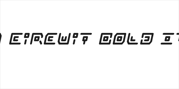 Neon Circuit Bold Italic Logo