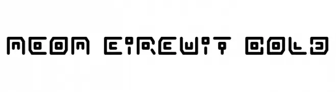 Neon Circuit Bold  Frei Schriftart Herunterladen