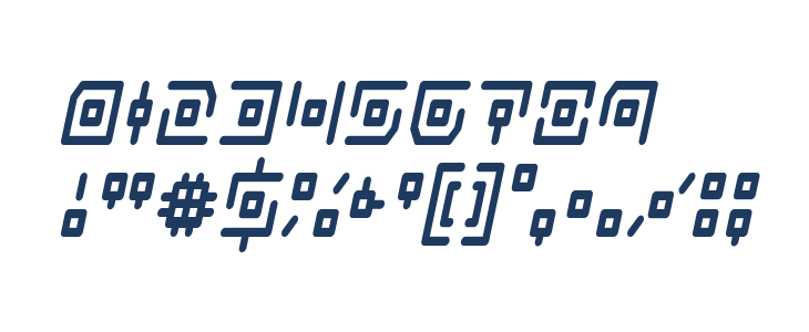 Neon Circuit Condensed Italic Other Characters