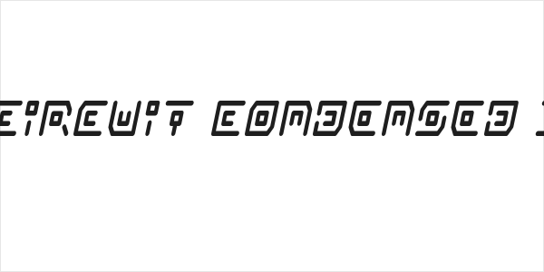 Neon Circuit Condensed Italic Logo
