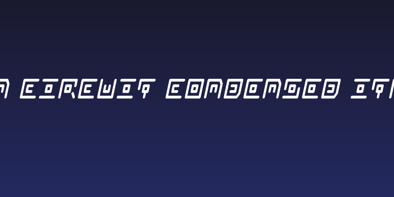 Neon Circuit Condensed Italic Social Header