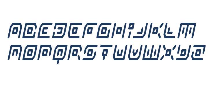 Neon Circuit Condensed Italic Lowercase