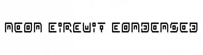 Neon Circuit Condensed  Frei Schriftart Herunterladen