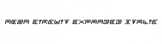 Neon Circuit Expanded Italic  Frei Schriftart Herunterladen