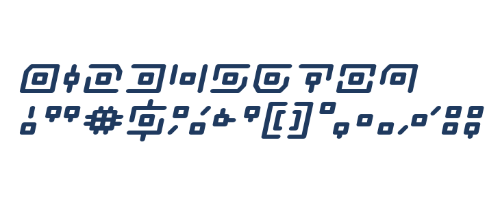 Neon Circuit Expanded Italic Other Characters