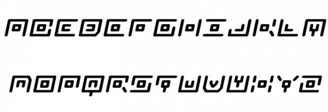 Neon Circuit Expanded Italic フォント 大文字
