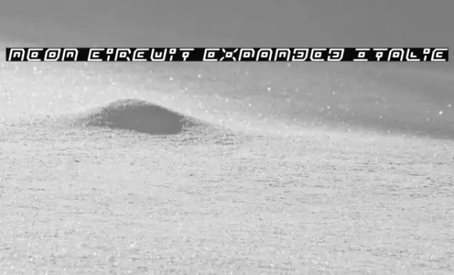 Neon Circuit Expanded Italic Font examples