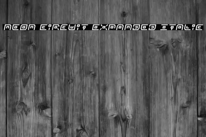 Neon Circuit Expanded Italic Font examples