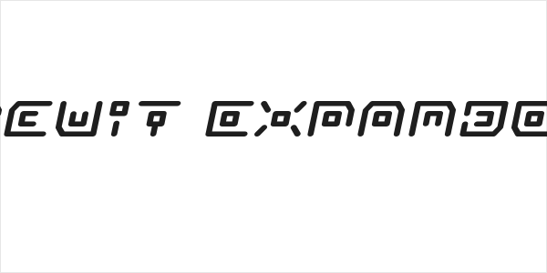 Neon Circuit Expanded Italic Logo