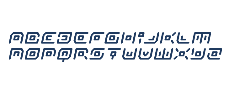Neon Circuit Expanded Italic Lowercase