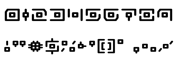 Neon Circuit Expanded Font OTHER CHARS