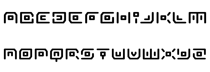 Neon Circuit Expanded Font LOWERCASE