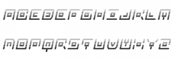 Neon Circuit Gradient Italic Caratteri MAIUSCOLE