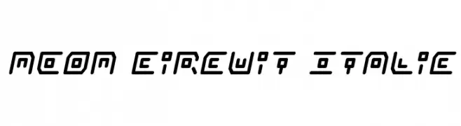 Neon Circuit Italic  Frei Schriftart Herunterladen