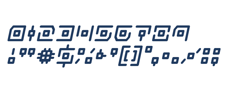 Neon Circuit Italic Other Characters