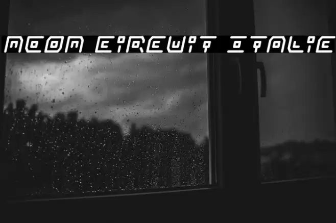 Neon Circuit Italic Font examples