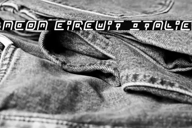 Neon Circuit Italic Font examples