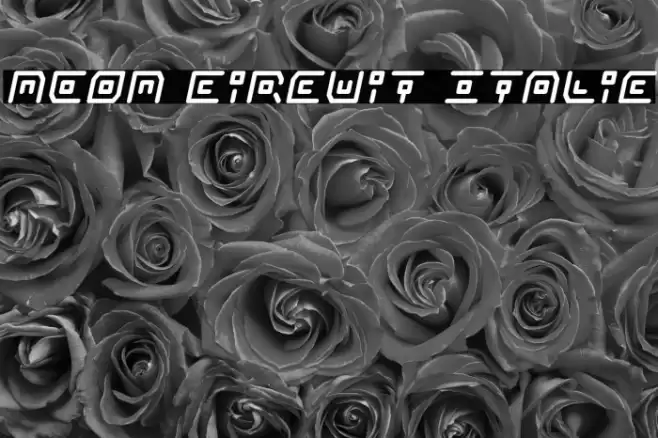 Neon Circuit Italic Font examples