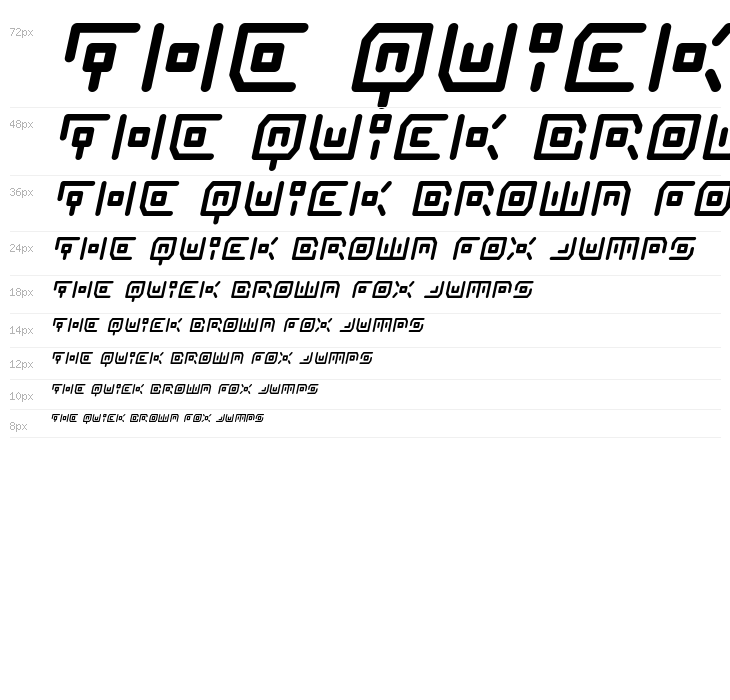 Neon Circuit Italic Waterfall