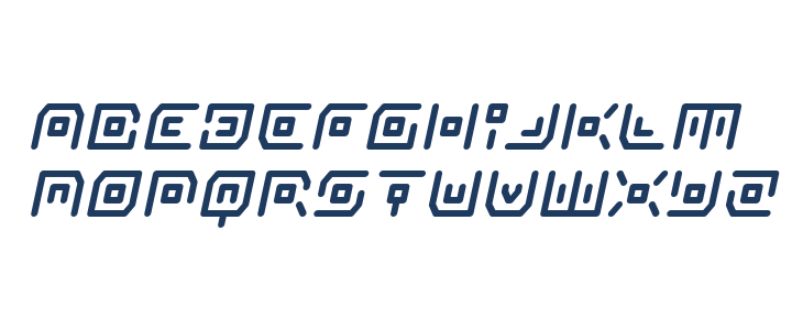 Neon Circuit Italic Lowercase