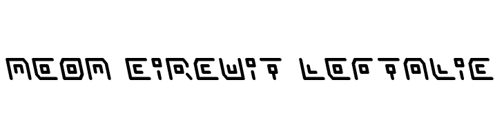Neon Circuit Leftalic  नि: शुल्क फ़ॉन्ट्स डाउनलोड