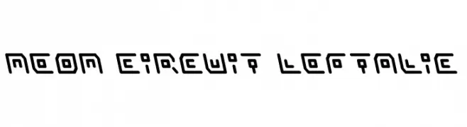 Neon Circuit Leftalic  Frei Schriftart Herunterladen