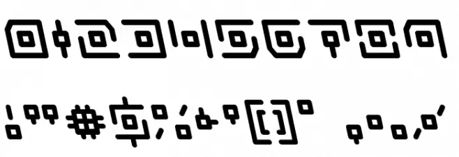 Neon Circuit Leftalic Font OTHER CHARS