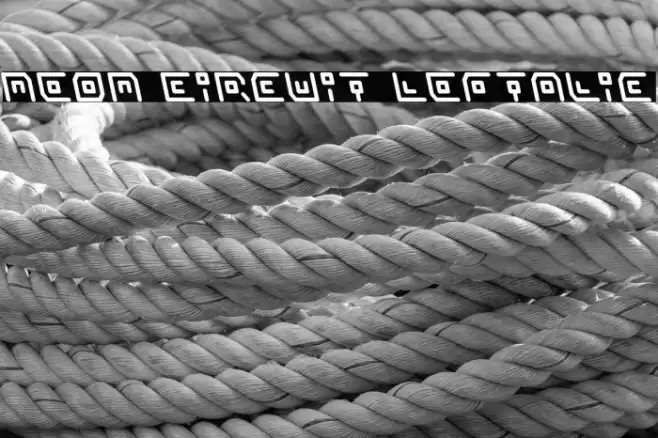 Neon Circuit Leftalic Font examples