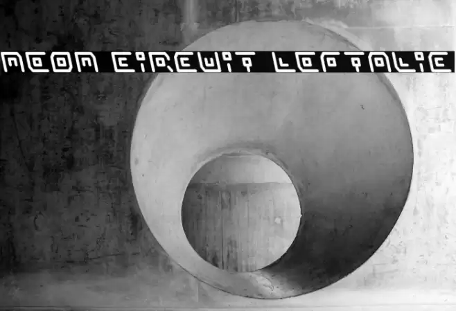 Neon Circuit Leftalic Font examples