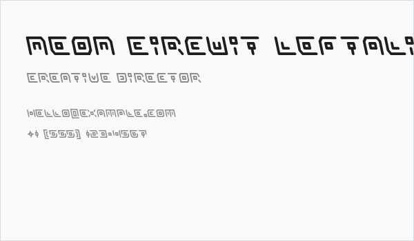 Neon Circuit Leftalic Business Card