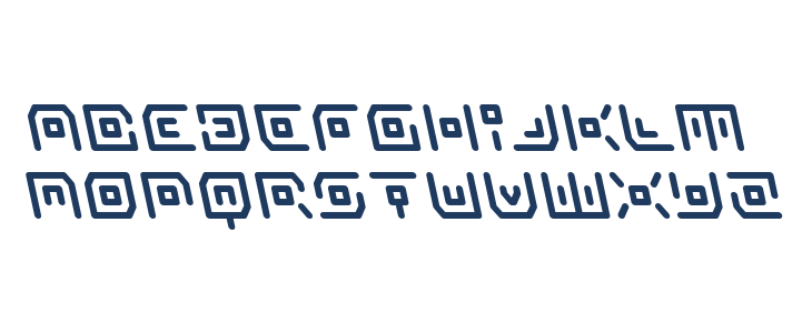 Neon Circuit Leftalic Lowercase