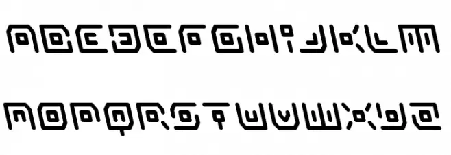 Neon Circuit Leftalic フォント 小文字