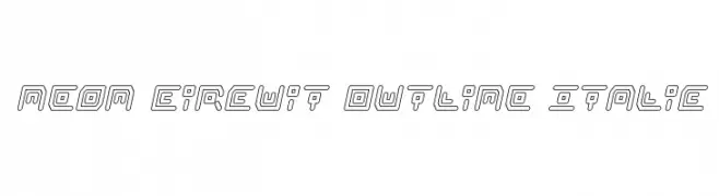 Neon Circuit Outline Italic  Frei Schriftart Herunterladen