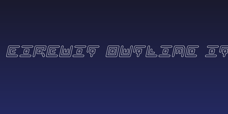 Neon Circuit Outline Italic Social Header