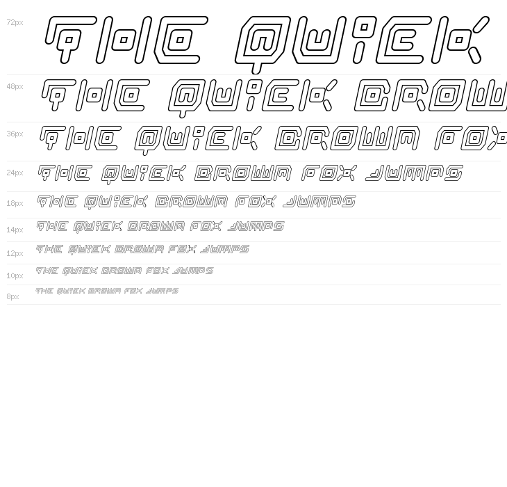 Neon Circuit Outline Italic Waterfall