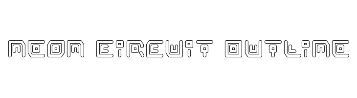 Neon Circuit Outline  フリーフォントのダウンロード