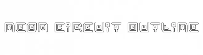 Neon Circuit Outline  Frei Schriftart Herunterladen
