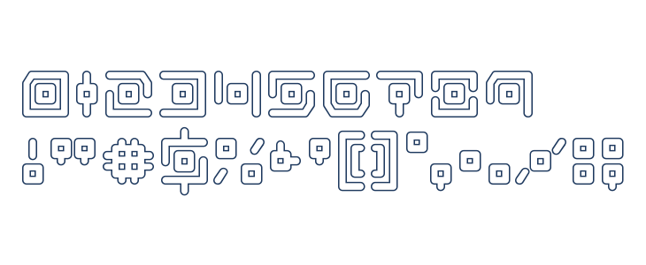 Neon Circuit Outline Other Characters