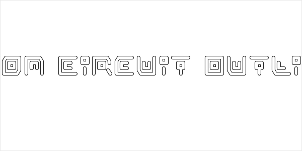 Neon Circuit Outline Logo