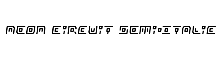 Neon Circuit Semi-Italic  नि: शुल्क फ़ॉन्ट्स डाउनलोड