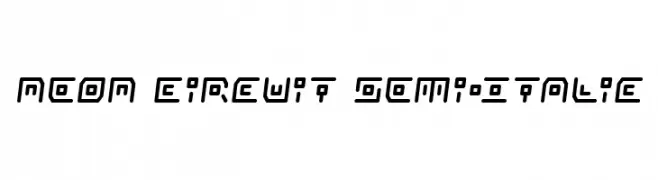 Neon Circuit Semi-Italic  Frei Schriftart Herunterladen