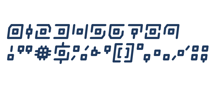 Neon Circuit Semi-Italic Other Characters